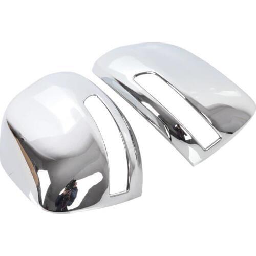 2PCS ABS Chrome Car Side Door Rearview Mirror Protect Cover Trim For TOYOTA LAND CRUISER 2016 Car Styling Accessories