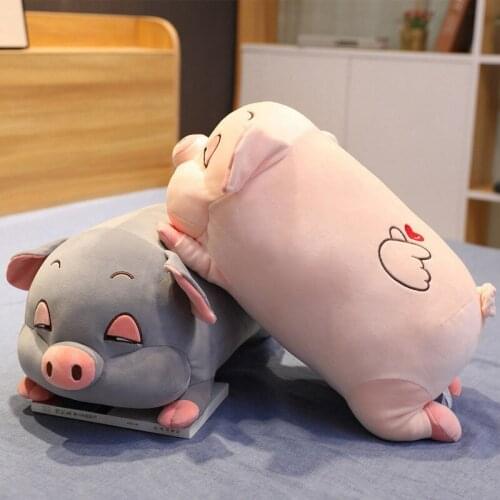 40cm/50cm Kawaii Pig Hamster Plush Toy Stuffed Animal Soft Plushie Mouse Nap Pillow Blanket Doll Kids Toys Girls Gift Home Decor