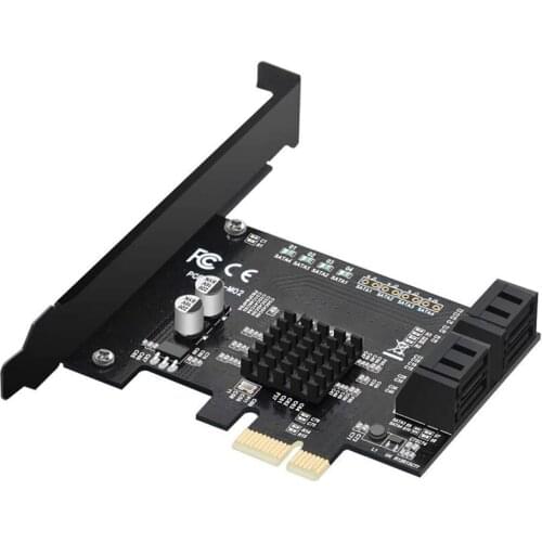 PCIE 2.0 x 1 to SATA 4 Port Adapter Card Marvell Chipset Without Raid for Ipfs Mining and Adding Sata 3.0 Devices