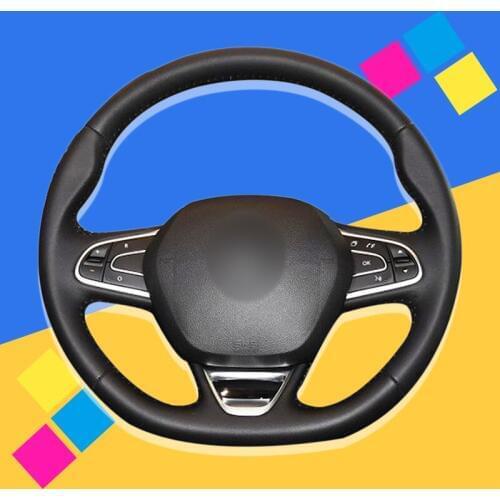 Auto Braid On The Steering Wheel Cover for Renault Kadjar 2015-2019 Koleos 2017-2019 Talisman 2015-2019 Car Covers Car-styling