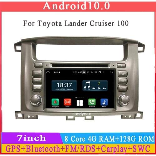 Android 10 car radio for Toyota Lander Cruiser LC100 LEXUS 4700 gps navigation car audio stereomultimedia player Carplay auto