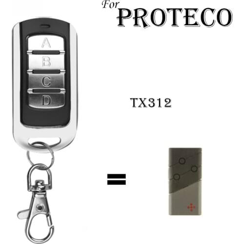 100% For PROTECO TX312 Garage Door Opener Remote Control keychain for gate