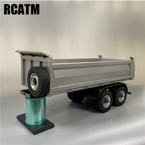 Full Metal Chassis Hydraulic Trailer with Lifting System For 1/14 Tamiya RC Truck car SCANIA R620 VOLVO FH12 ACTROS 3363 MAN TGX