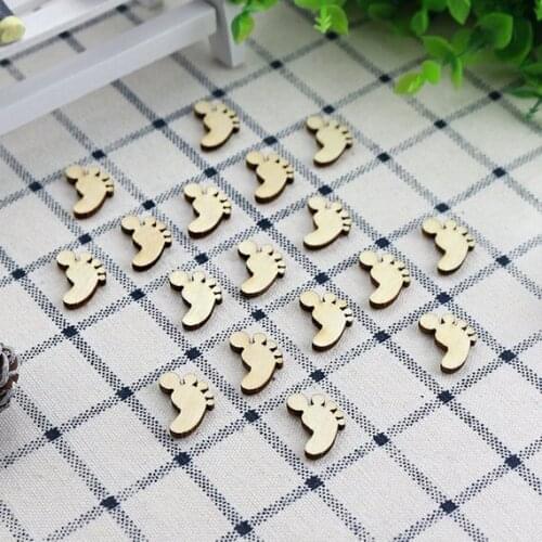 Wooden Feet Shape Wood Foot Ornaments Craft Decoration Gift