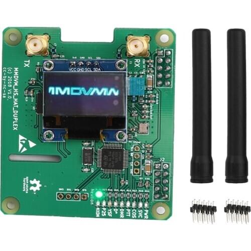 MMDVM_HS_Dual_Hat Duplex MMDVM Hotspot P25 DMR YSF NXDN Pi Revision 1.3 + OLED