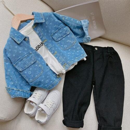 Autumn New Boys and Girls Denim Shirt Baby fashion Jeans Coat Little Girl Clothes Toddler Jacket Kids Clothes 1 To 8 Years