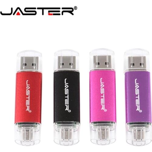 JASTER Usb 2.0 Otg Usb Flash Drive 64GB Pen Drive OTG USB Flash Drives 4GB 8GB 16GB 32GB USB 2.0 pendrive for Android/PC