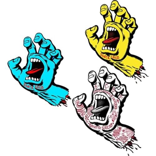 Hot Santa Cruz Scraper Hand Anime Car Sticker Decal Decor Motorcycle Off-road Laptop Trunk Guitar PVC Vinyl Sticker