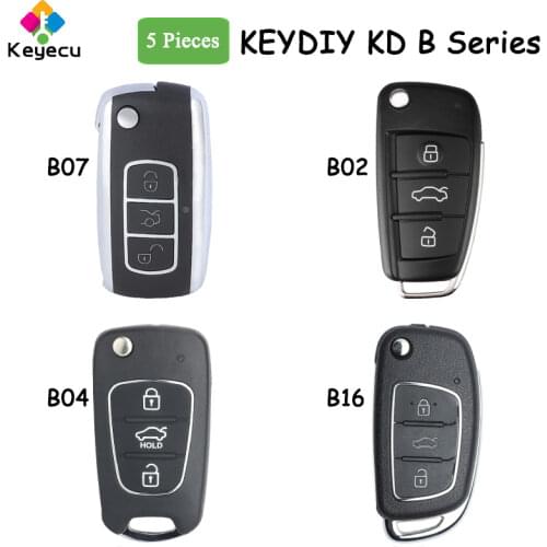 KEYECU 5 Pieces/Lot for Bentley for Audi for Hyundai Kia KEYDIY B-Series KD Universal Remote Key By KD900 KD900+ KD-X2 KD MINI
