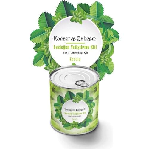 Canned Scented Basil Growing Kit at Home - Start Gardening with Ochra, Strawberries and More - Simple and Fast Results