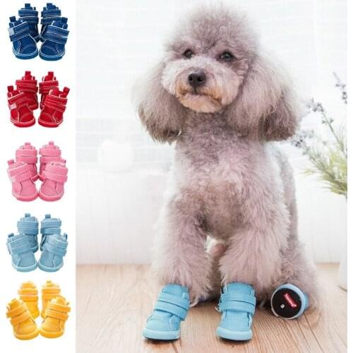 Dog Sneakers Dog Shoes Breathable Denim Pet Foot Wear Anti-slip Dog Boots Products Casual Puppy Shoes Durable Pet Supplies