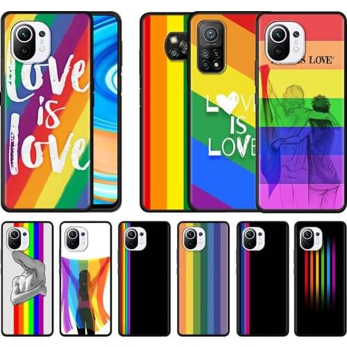 LGBT Peace Love Rainbow Case For Xiaomi Mi Poco X3 NFC 10T Pro 5G M3 11 Note 10 Lite 9T 9 Soft Shell Phone Cover 9SE A2 10S Sac