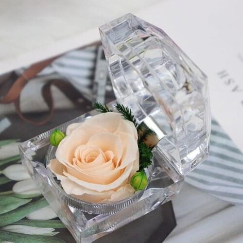 Fashion Eternal Rose Ring Box Personalized Velvet Wedding Originality Gift Box Valentines Engagement Box Jewellery Packaging Box
