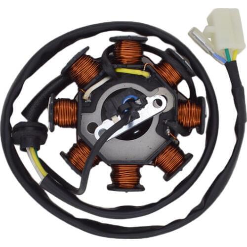Motorcycle 8 Poles Full-Wave DC Magneto Stator Coil Generator For Honda SPACY 100 SCR100 SCR 100 2003-2007