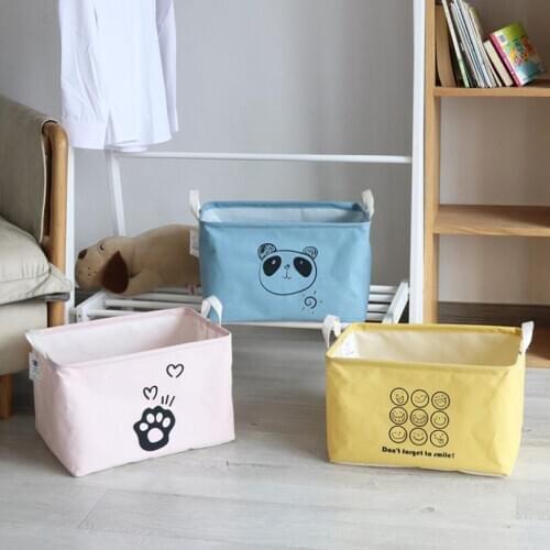 Cartoon Home decoration Foldable Desk Storage Box Storage Organizer clothes Storage Basket Cosmetic Case Kid Toy Storage Bucket