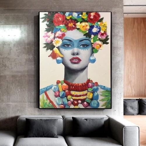 Dress Up African Woman Canvas Painting Posters and Prints Cuadros Scandinavian Wall Art Picture for Living Room Home Decoration