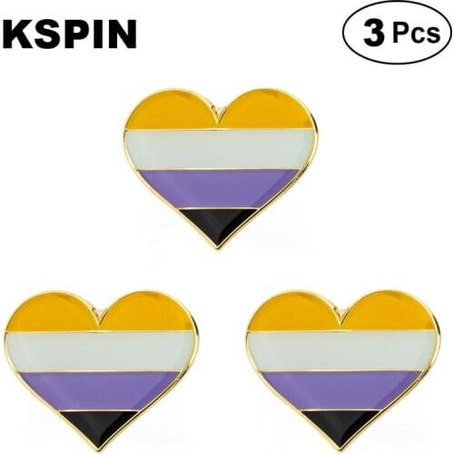 Nonbinary pride Badge Lapel Pin Brooches Pins Flag badge Brooch Badges