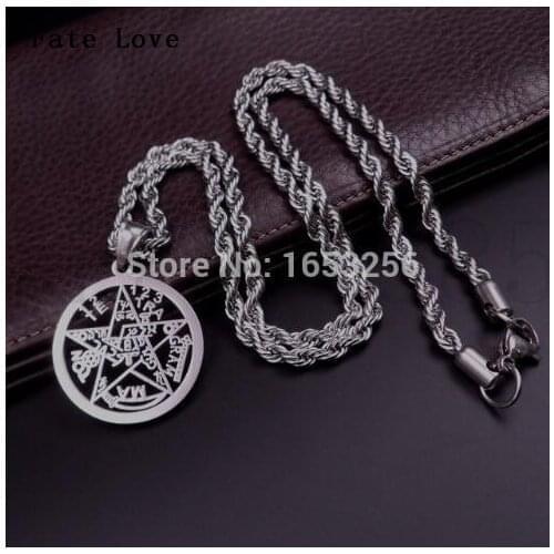 Fate Love High Quality 316L Stainless steel new arrival religious satanic worship Charm Pendant Necklace with 22'' Rope Chain