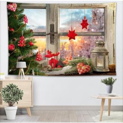 Merry Christmas tapestry Festival art print tapestry psychedelic wall hanging beach towel polyester thin blanket yoga 70X100cm