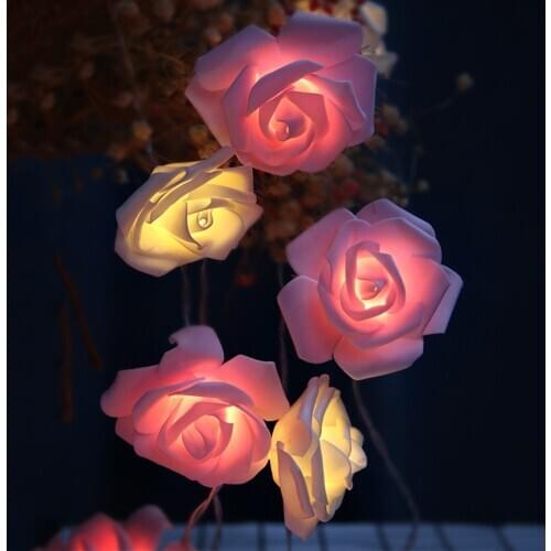3V 1.5M 10 Led AA Battery LED Rose Lights Holiday String Lights Wedding Decoration Flower Bulbs LED Lamp