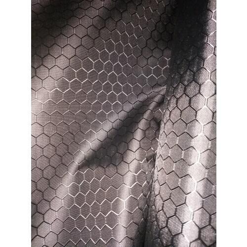 420D football honeycomb grid black oxford ripstop fabric, texture cloth, luggage fabrics, PU coating wear-resistant bag material