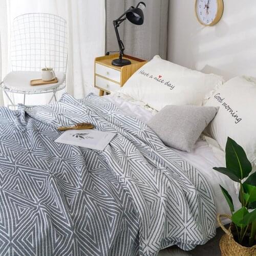 Thin Cotton Muslin Throw Nap Towel Blanket For Adults On The Sofa Bedding Travel Airplane Office Air Condition Cover Blankets