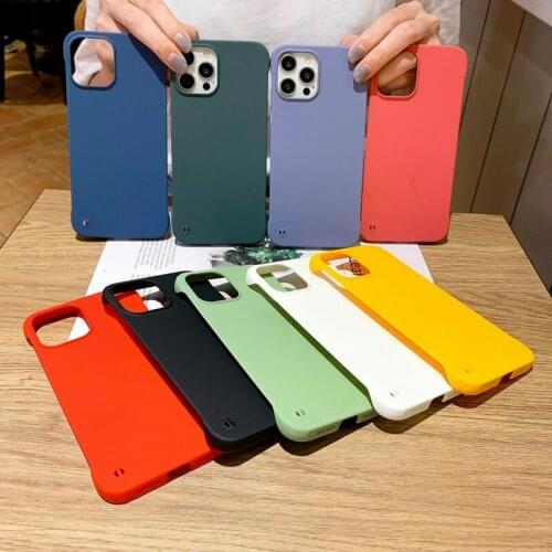 Ultra Thin No Frame Plastic Case for Apple iphone 13 12 11 pro max mini XR X XS MAX 7 6 8 7S Plus Matte Hard Cover