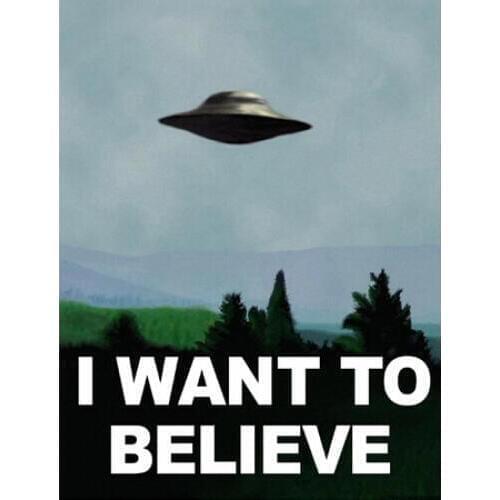X Files I Want To Believe DIY frame Posters and print 12x18.20x30.24x36. silk Fabric Print art wall Decor