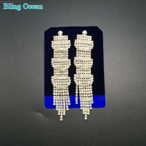 Tassel earrings crystal earrings competition jewelry for wedding bikini shows BJE111