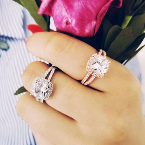 925 Sterling Silver engagement wedding promise Ring for Women fashion finger original design Jewelry