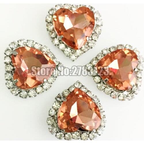 12mm 10pcs/20pcs water red heart shape Crystal buckle, high quality flatback Glass Crystal sew on rhinestones diySKHY08