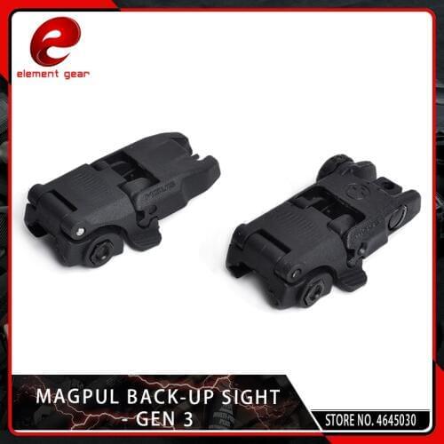 2 Pcs/lot Element Airsoft Tactical Mag Pul Folding Flip Back-up Sight Set Front Rear eMBUS Rail GEN 3 Folding Stock Adapter