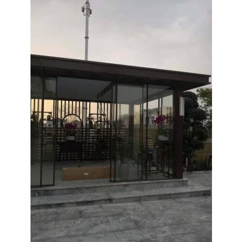 3mx 3mx3m or 3mx6mx3m gazebo sun room with clear plexiglass canopy and iron door plexiglass canopy hc-s8
