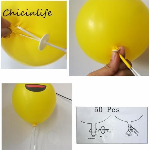 Chicinlife 50pcs Balloon Fastener Ribbon Release Balloon Clasps Seal Ties Birthday wedding Bachelorette Party Decoration