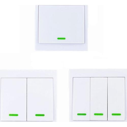 86 Wall Panel Wireless Remote Transmitter 1 2 3 Channel Sticky RF TX Smart For Home Living Room Bedroom 315 / 433 MHz