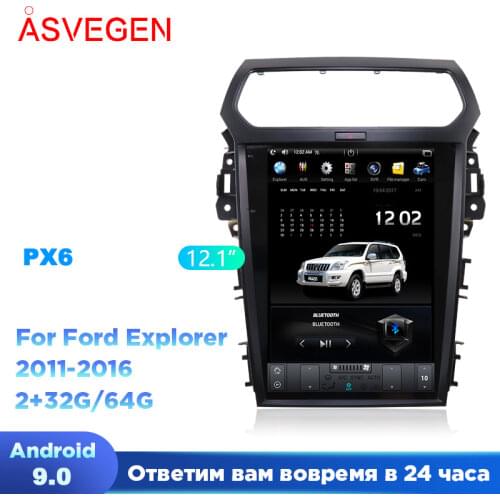 Tesla style Android 7.1 Car Player GPS Navigation For Ford Explorer 2G 32G 2011 2012 2013 2015 2016 Car Multimedia Audio Stereo