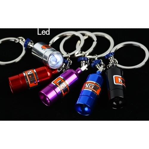 Fashion Design Mini Turbo Bottle Nitrous Oxide Bottle Keychain Keyring Pendent Car Auto Accessories Key Chain Ring