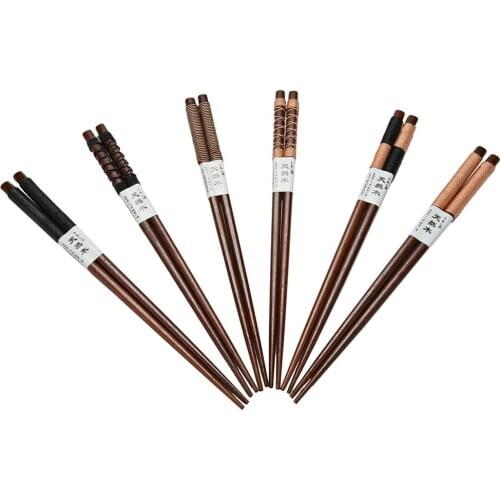 1 Pairs Japanese-style Natural Handmade Wood Baby Chopsticks Japan/China Eating Ware Chop Sticks With String