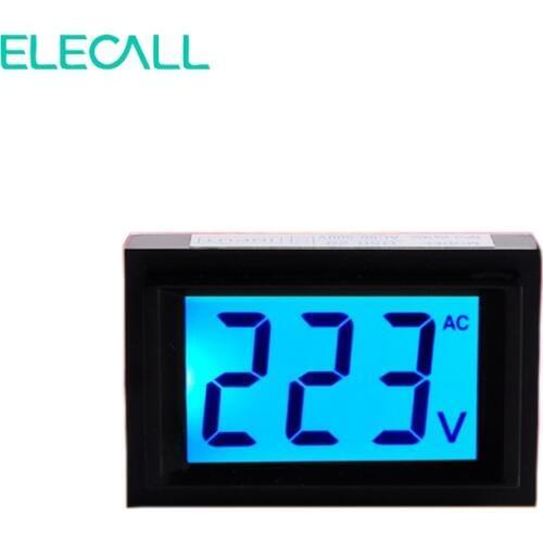 ELECALL D50-20 AC 80-500V High Precision LCD Digital Display AC Voltmeter Amp Volt Current Meter Tester