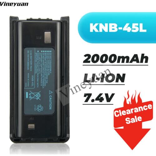 2000mAh Li-Ion Battery for Kenwood KNB-45L TK-2207 TK-3207 TK-2312 TK-3312 Radio NI-MH Battery