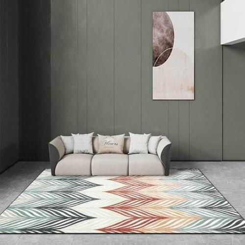 Nordic Modern Style Area Rugs Geometric Small Fresh Gray Green Orange Red Living Room Carpet Bedroom Bedside Non-Slip Floor Mat
