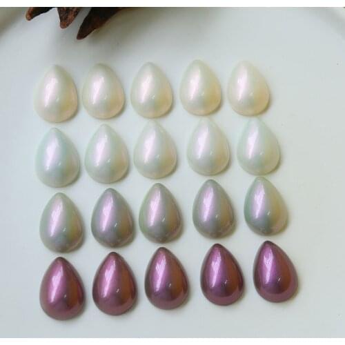 Min order 50pcs/lot color print geometry water drop shape flatback resin beads diy jewelry earring/garment accessory