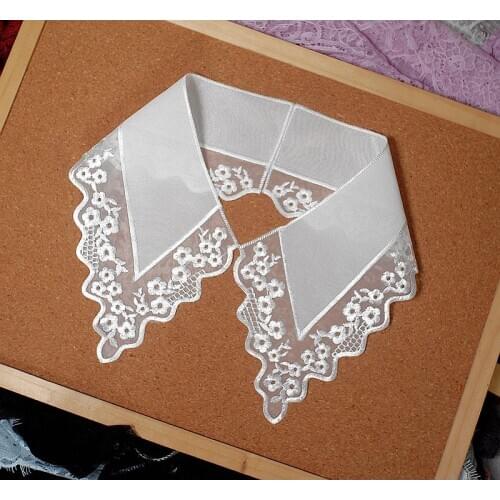 Fashion collar children embroidery lace collar all-match decorative collar straight large V-neck hand-sewn accessories