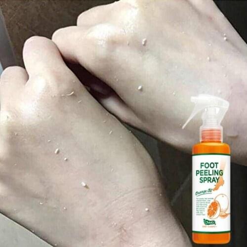 110ml Foot Peeling Spray Natural Orange Essence Pedicure Hands Dead Skin Exfoliator Mask Whiten Baby Foot Care Tool Cosmetics