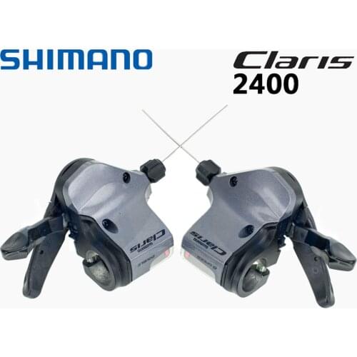 Shimano Claris SL-2400 Road Bike Shifters 2x8 Speed Shift Levers 2400 Left / Right / Pair w/ inner cables