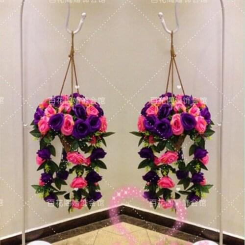 Wedding flower decoration party flower bouquets for road lead or wedding column flowers road lead flower 6pcs/lot