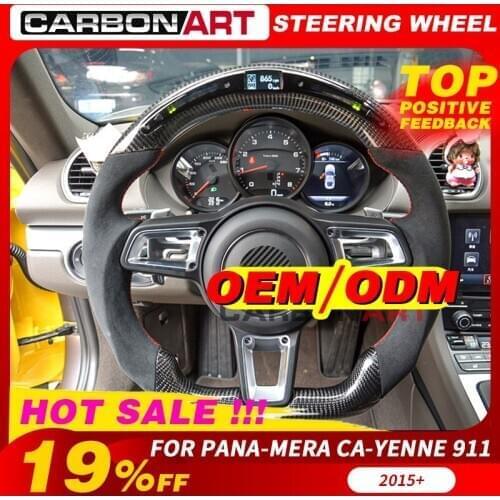 LED display steering wheel for porsch FOR panameraa 971 LCD RACE DISPLAY STEERING WHEEL with data update Led steering