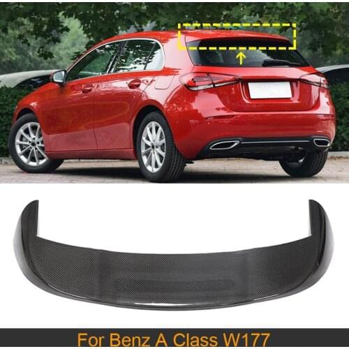 Carbon Fiber Rear Roof Spoiler Window Wing For Mercedes-Benz A Class W177 A35 AMG A260 2019 - 2021 Rear Roof Spoiler Wing