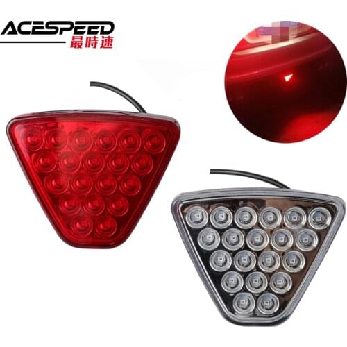 Universa Mugen JDMl LED Rear Brake Fog Lights Square Pilot Light F1 Style Rear lip Bumper Lamp For Honda