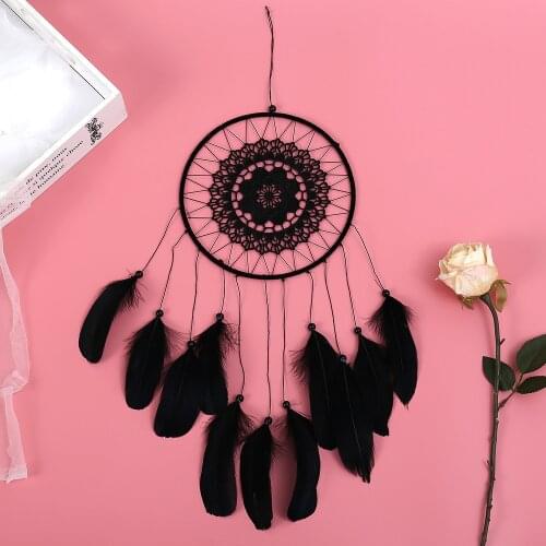 50-55CM Dream Catcher with Tassels Bohemian Woven Feather Solid Dreamcatcher Handmade Wall Hanging Crafts
